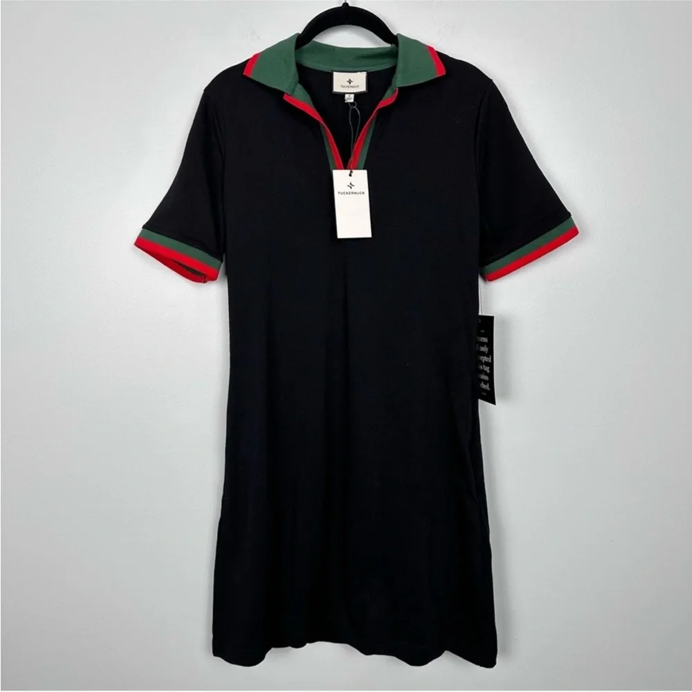 TUCKERNUCK Black Hutton Polo Dress Small - Picture 8 of 14